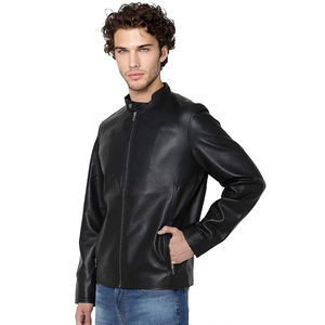Chaqueta de Béisbol de Cuero PU para Hombre, Chaqueta de Motociclista con Calefacción, Bordado Jacquard, Manga Larga, Otoño Invierno - Product Image 2
