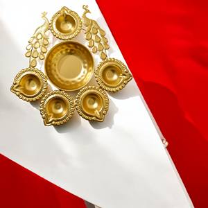 Peacock Design Iron <b>Tea</b> <b>Light</b> <b>Holder</b> Set Traditional Eco-Friendly Decorative for Pooja Diwali & Festive Home Decor - Product Image 4