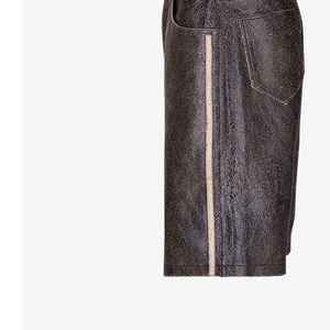 Nouveauté, shorts confortables de créateur en cuir pour hommes, shorts en cuir personnalisés respirants de couleur unie à taille réglable à vendre - Product Image 2