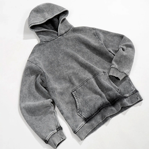 Sweat-shirts pour hommes à la mode 2025, lavés à l'acide, brodés, à séchage rapide, respirants, légers, avec logo personnalisé, streetwear - Product Image 3