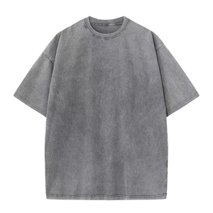 300 gsm heavyweight cotton boxy fit hip hop Washed <b>T</b>-<b>Shirt</b> Custom dtg Printing Men Acid Washed <b>T</b> <b>Shirt</b> Oversize - Product Image 4