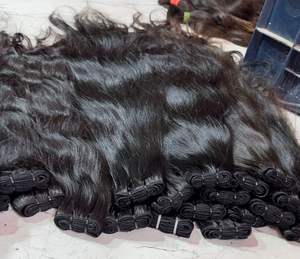 Cheveux Remy ondulés naturels indiens bruts durables 18 pouces, doux et soyeux 100% cheveux humains pour perruques et coiffage au meilleur prix - Product Image 5