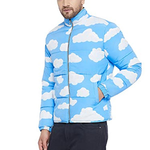 Printed Puffer <b>Jackets</b> Factory Winter New Arrival <b>Long</b> Sleeve Puffer <b>Men</b> <b>Jacket</b> With Customized Logo - Product Image 3