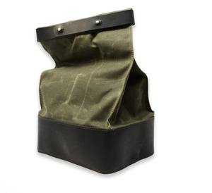 Bolsa de Almuerzo Duradera de Cuero y Lona con Cierre de Cremallera, Bolsa de Mano Ligera para Uso Diario LCLB-0004B - Product Image 4