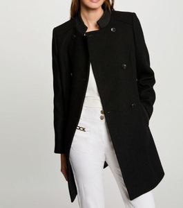 Dernière collection Manteau long en laine tissée de style vintage pour femmes Élégant à double boutonnage Coupe-vent Manteau d'hiver chaud avec boutons - Product Image 3