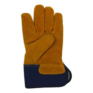 Gréeur naturel Gants de sécurité en cuir à paume unique Gants de construction de protection ignifuges avec fonction anti-coupure - Product Image 3
