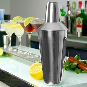 Shaker à cocktails en acier inoxydable en vrac OEM avec passoire intégrée, mélangeur de boissons professionnel pour martini et cocktails, outil de bar en gros - Product Image 1