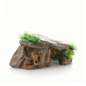 Acuario paisajismo lagarto Gecko reptil ocultar cueva tortuga tomar el sol plataforma tortuga tanque decoración piedra Artificial resina ornamento - Product Image 1