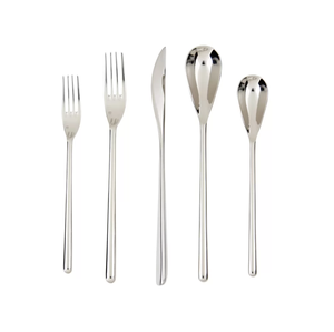 Juego de Cubiertos de diseño grabado al por mayor, cubiertos personalizados, cuchara, tenedor y cuchillo, juegos de utensilios huecos para boda, uso personal - Product Image 2