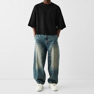 Logo personnalisé Street Wear T-shirt surdimensionné à épaules tombantes T-shirt de haute qualité avec impression personnalisée T-shirt lourd pour hommes - Product Image 3