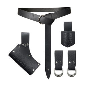 Cinturones Vikingos Medievales de Cuero Vacuno Genuino, Cinturón con Hebilla de Anillo en O, Tallas Personalizadas, Cinturón con Hebillas de Caballero Renacentista - Product Image 1