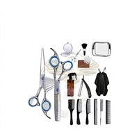 Kit de ciseaux à cheveux en acier inoxydable avec ciseaux à effiler pour usage domestique ou en salon de coiffure