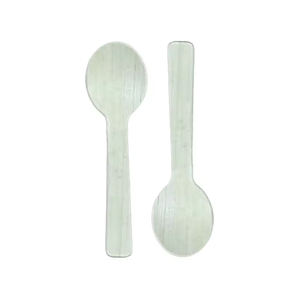 Cuillères en plastique biodégradables écologiques de 10 cm Couverts jetables pour fête Voyage Gelée de yaourt Prix de gros Feuille de palmier - Product Image 3