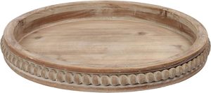 Home Decor Decorative Tray Wooden Round Wood Tray High Quality Wood Crystal Display Storage Kitchen Serving Tray in Lowest Price - Product Image 3