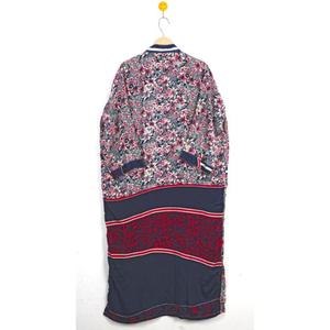 เสื้อคลุมกิโมโนผ้าไหมโบฮีเมียนทำด้วยมือพิมพ์ลายดอกไม้ชุดแมกซี่สั้นเสื้อคลุมอาบน้ำชุดนอนยาวถึงเข่าสำหรับผู้หญิง-สำหรับฤดูร้อนฤดูใบไม้ผลิ - Product Image 3