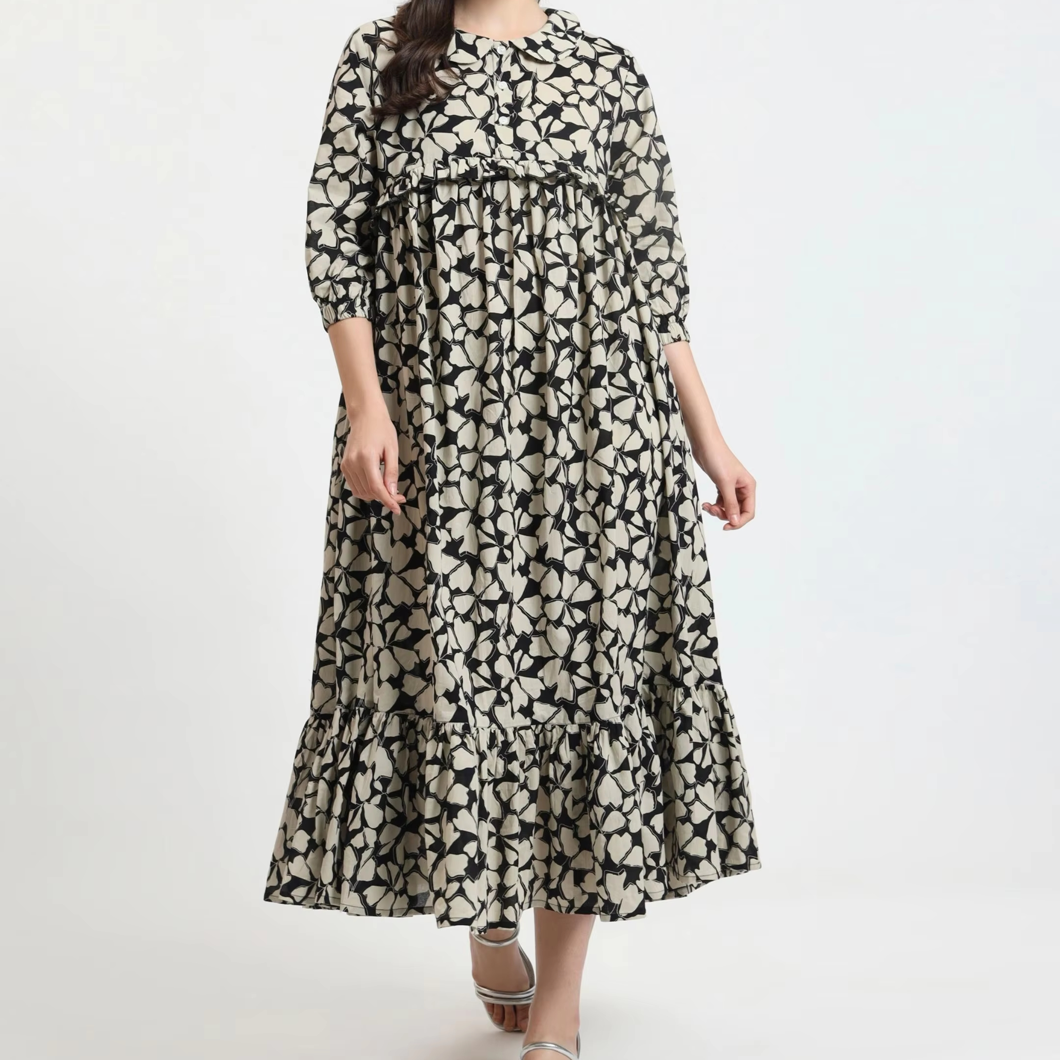 sachin and babi light blue dress Flowy Long Puff Sleeve Off Shoulder Mini Dress