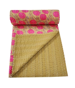 Edredón Kantha Vintage indio cosido a mano, funda de cama Reversible, colcha para el hogar o el Hotel, uso de verano relleno de algodón - Product Image 3