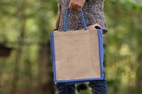 Sacs de courses pliables écologiques à prix abordable, motif pied-de-poule, taille moyenne, fermeture éclair, avec poignées, personnalisables