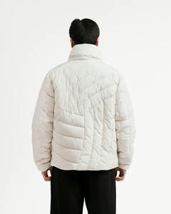 Veste matelassée respirante à manches longues avec poches, coupe ample, décontractée, unie, en polyester, taille personnalisée, automne, hommes, routine, Vietnam - Product Image 2