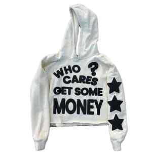 Diseño personalizado Venta caliente Peso pesado 320Gsm Puff Impresión de manga larga Liso con diamantes de imitación Pullover Hombres Sudadera con capucha - Product Image 1