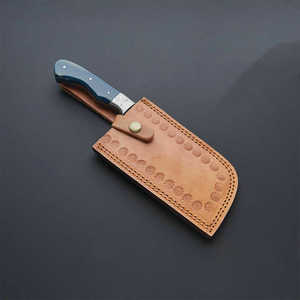 Cuchillo inteligente de chef de cocina de acero de Damasco hecho a mano, cuchillo de corte personalizado con Funda de cuero - Product Image 3