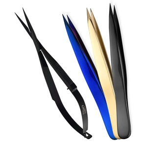 Vente en gros de pinces à sourcils et ciseaux à ressort Pince à épiler pour sourcils Kit d'outils d'épilation Ciseaux d'épilation du visage - Product Image 1