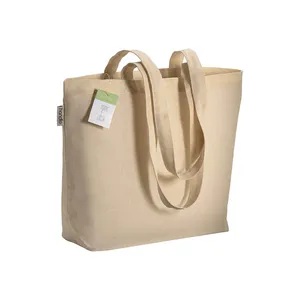 Borsa Promozionale in Cotone Biologico con Soffietto e Design Ecologico - Product Image 1