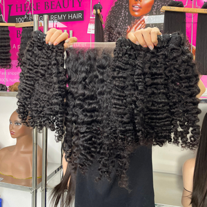 Cheveux humains bouclés birmans naturels extensions de cheveux vierges vietnamiennes à double tirage vendeur de paquets de cheveux humains bouclés birmans - Product Image 2