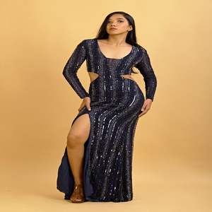 Robe de soirée pour femme de créateur, coupe sirène |   Robe de cérémonie haut de gamme pour mariages, fêtes et événements sur le tapis rouge (Export en gros) - Product Image 2