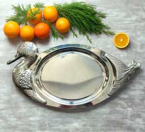 Factory Wood Modern Serving Tray with Duck Design Engraved <b>Slate</b> for Home Hotel Food Serving Multiple Sizes - Product Image 3