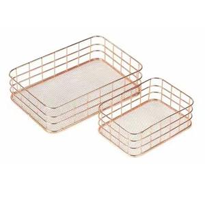 Cesta de almacenamiento de alambre de Metal rústico clásico, organizador decorativo duradero para el hogar, cocina, comedor, estilo moderno - Product Image 2