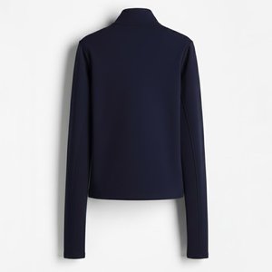 Nuevas Sudaderas Casuales Azules con Cremallera Completa y Logotipo Personalizado al por Mayor para Mujer, Ropa de Calle Cálida de Invierno, Prendas Exteriores Ecológicas para Mujer - Product Image 2