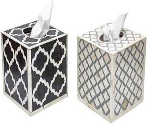 Direct Factory Luxury Wood Bone Inlay Tissue <b>Box</b> High Quality Tabletop Napkin Storage Holder for Home Office Wedding <b>Parties</b> - Product Image 2