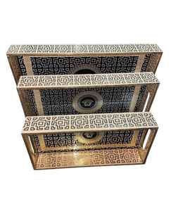 Modern Meena <b>Print</b> Wooden Tray | Handcrafted Eco-Friendly Decorative Serving Tray with Indian Artwork Dishwasher Safe & Durable - Product Image 5