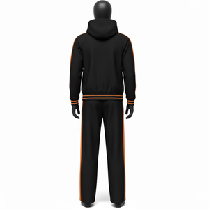 Ensemble de survêtement unisexe en coton pour l'hiver, style streetwear, imprimé, à capuche, deux pièces, vêtements de sport légers pour le jogging et l'entraînement - Product Image 2