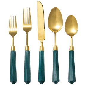 Cubiertos de Latón con Mango de Resina para Mesa de Comedor, Uso en Cocina y Color Personalizado - Product Image 4