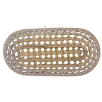 Panier de rangement ovale en rotin écologique multifonctionnel pour organiser les articles de cuisine, la décoration de la maison, le service du pain et des aliments, OEM ODM fabriqué au Vietnam