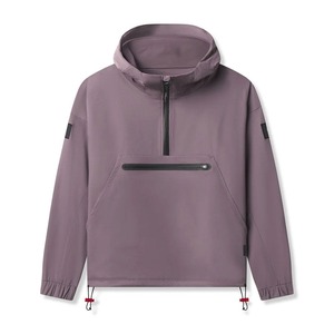 Custom Logo Men's High Neck Quarter Zip Sportswear Sweatshirt Sustainable Anti-Pilling <b>Tech</b> Fleece 100% Cotton Stand Drop - Product Image 3