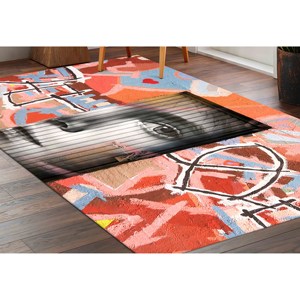 Alfombra Impresa - Alfombra con Diseño de Graffiti de Niña, Personalizada, Regalos Personalizados, Delgada, Fácil de Limpiar, Alfombra Delgada No Tejida - Product Image 3