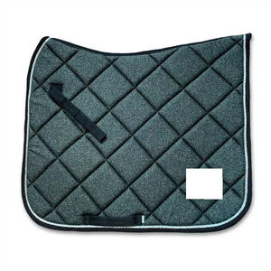 Almohadilla de satén con doble ribete y diseño personalizado para competición ecuestre con forro de secado rápido - Product Image 4