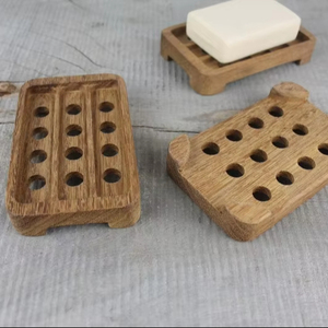 Jabonera de madera de secado de ducha de viaje de cocina rectangular negra ecológica natural al por mayor bandeja soporte para bañera - Product Image 1