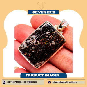 Astrophyllite 925 colgante de plata esterlina hecho a mano piedra preciosa plata sólida colgante minimalista princesa colgante de piedras preciosas naturales - Product Image 4