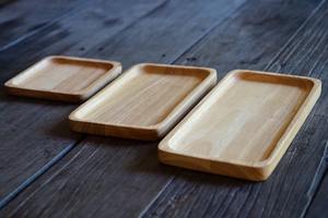 Assiette à dessert rectangulaire en bois écologique pour la maison et les restaurants - Product Image 2