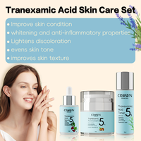 Kit de Soins Visage Anti-âge et Éclaircissant à l'Acide Kojique et Tranexamique, Élimination des Taches Pigmentaires, Hydratant, Soin de la Peau du Visage, Marque Privée