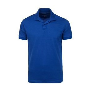 Polo de talla grande para hombre, camisa de manga corta con cuello, 100% algodón, personalizada, alta calidad, Color azul - Product Image 1