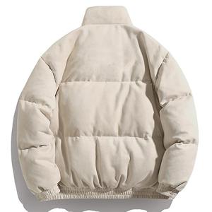 <b>Men's</b> High Quality <b>White</b> Canvas Fabric Winter Duck Coat Stand Collar and Windproof Hooded <b>Jacket</b> for Outdoor Hiking Size 3XL - Product Image 1