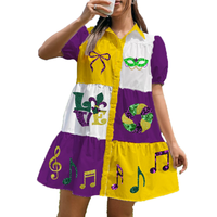 Robe Mardi Gras pour femmes à paillettes faites à la main Tissu doux Parfait pour les événements de célébration | Design Mardi Gras personnalisé