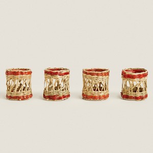 Rond de serviette en jonc de mer tissé à la main ensemble d'accessoires de décoration de table tendance festival mariage vacances ronds de serviette - Product Image 4