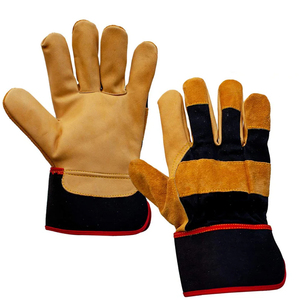 Guantes de trabajo de cuero personalizados con impresión de logotipo para trabajo industrial, construcción y mantenimiento - Product Image 1