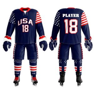 Nouveauté Maillot de hockey sur glace réversible de qualité supérieure uniforme d'équipe personnalisé uniforme de hockey sur glace à sublimation - Product Image 1